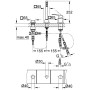 GROHE Eurocube 3-Loch-Einhand-Wannenkombination