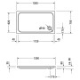 Duravit D-Code Rechteck Duschwanne 120 x 70 cm mit Antislip