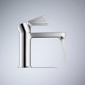 Miscelatore monocomando per lavabo Duravit B.2 M FreshStart e MinusFlow, senza kit di scarico a stelo