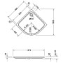 Duravit D-Code Viertelkreis-Duschwanne 90 x 90 cm mit Antislip