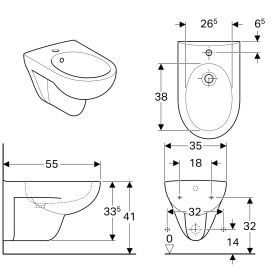 Geberit Renova Wand-Bidet