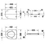 Duravit D-Code WC-Sitz, mit Absenkautomatik, vormontierte Scharniere