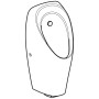 Geberit Urinal Tamina, mit integrierter Steuerung, Netzbetrieb
