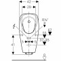 Geberit Urinal Tamina, mit integrierter Steuerung, Netzbetrieb