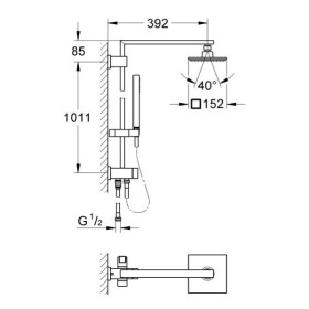 Sistema doccia GROHE Euphoria Cube con deviatore