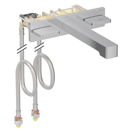 Geberit ONE Waschtischarmatur eckiges Design, Wandmontage, für UP-Funktionsbox