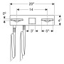 Geberit ONE Waschtischarmatur eckiges Design, Wandmontage, für UP-Funktionsbox
