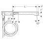 Geberit ONE Waschtischarmatur eckiges Design, Wandmontage, für UP-Funktionsbox