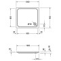 Duravit D-Code Rechteck Duschwanne 100 x 90 cm mit Antislip