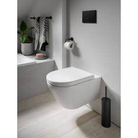 Sedile WC Duravit D-Code, senza freno di chiusura, cerniere pre-montate in acciaio inossidabile