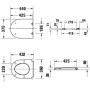 Duravit D-Code WC-Sitz, ohne Absenkautomatik, vormontierte Scharniere