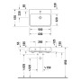 Duravit Qatego Waschtisch 60 x 47 cm geschliffen, 1 Hahnloch, mit HygieneGlace