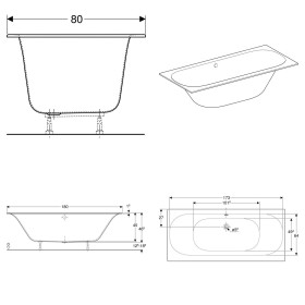 Geberit Soana Duo Badewanne 180 x 80 cm