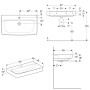 Geberit Renova Plan Waschtisch 85 cm mit Hahnloch mittig, ohne Überlauf