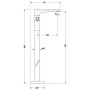 Duravit Tulum Einhebel-Wannenmischer bodenstehend