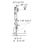 Geberit Duofix Element für Wand-WC, 120 cm, Sigma UP-Spülkasten 12 cm, HS30 Hygienespülung