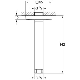 GROHE Rainshower Deckenauslass mit eckiger Rosette