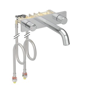 Geberit ONE Waschtischarmatur rundes Design, Wandmontage, für UP-Funktionsbox
