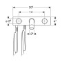Geberit ONE Waschtischarmatur rundes Design, Wandmontage, für UP-Funktionsbox