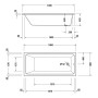 Duravit No. 1 Rechteck-Whirlwanne Jet Project 180 x 80 cm mit 1 Rückenschräge