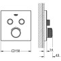 GROHE Grohtherm SmartControl Thermostat Fertigmontageset mit 2 Absperrventilen, eckige Ausführung