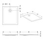 Geberit Nemea Rechteckduschwanne 90 x 120 cm
