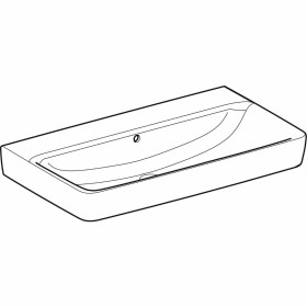 Geberit Renova Plan Waschtisch 85 cm ohne Hahnloch, mit Überlauf