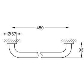 GROHE Essentials Wannengriff 45 cm