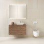 Geberit ONE Aufsatzwaschtisch Schalenform, 1 Hahnloch, ohne Überlauf, Abgang horizontal