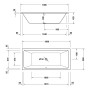 Duravit No. 1 Rechteck-Whirlwanne Jet Project 180 x 80 cm mit 2 Rückenschrägen