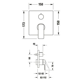 Duravit Manhattan Einhebel-Wannenmischer Unterputz mit Umsteller