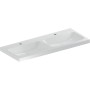 Geberit iCon Light Doppelwaschtisch 120 cm mit 2 Hahnlöchern, ohne Überlauf