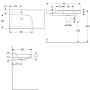 Geberit Xeno² Waschtisch 90 cm mit Ablagefläche links