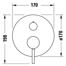 Duravit Circle Einhebel-Wannenmischer Unterputz