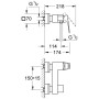 GROHE Eurocube Einhand-Brausebatterie, DN15