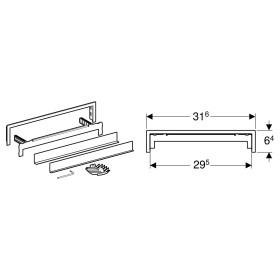 Geberit Fertigbauset zu Wandablauf befliesbar, mehrteilig