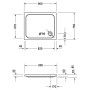 Duravit D-Code Rechteck Duschwanne 90 x 75 cm mit Antislip