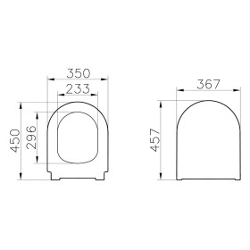 Copriwater VitrA M-Line Slim Wrap, rotondo con chiusura rallentata