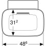 Geberit ONE Aufsatzwaschtisch Schalenform, ohne Hahnloch, ohne Überlauf, Abgang horizontal