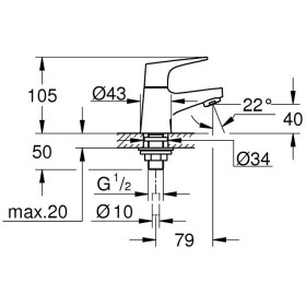 Rubinetto da pavimento GROHE BauFlow XS-Size