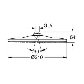 GROHE Rainshower 310 Mono Doccia a soffitto, forma rotonda