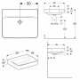Geberit Renova Plan Waschtisch 60 cm ohne Hahnloch, ohne Überlauf
