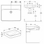 Geberit Renova Plan Waschtisch 60 cm ohne Hahnloch, ohne Überlauf
