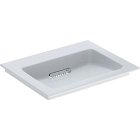 Geberit ONE Möbelwaschtisch 60 cm, Abgang horizontal, ohne Hahnloch, ohne Überlauf