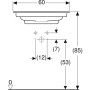Geberit ONE Möbelwaschtisch 60 cm, Abgang horizontal, ohne Hahnloch, ohne Überlauf