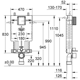 GROHE Uniset pour WC suspendu