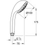 GROHE Relexa Handbrause mit 5 Strahlarten