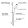 GROHE Vitalio SmartActive 150 Brausestangenset 3 Strahlarten