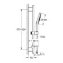 GROHE Vitalio SmartActive 150 Brausestangenset 3 Strahlarten
