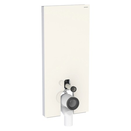 Geberit Monolith Plus Sanitärmodul für Stand-WC, 114 cm, Frontverkleidung aus Glas